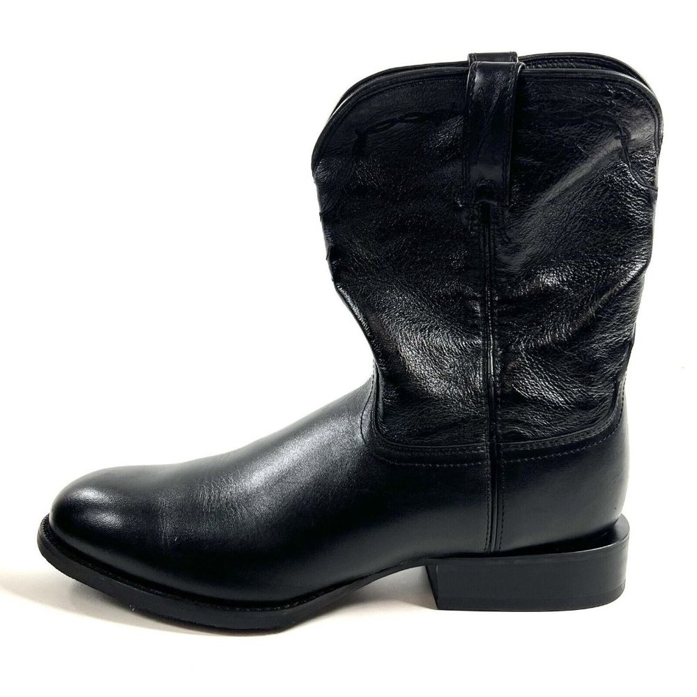 Twisted X Mens Size 10 B Narrow Western Work Boot Roper Black Leather WRP0001 - Picture 2 of 10
